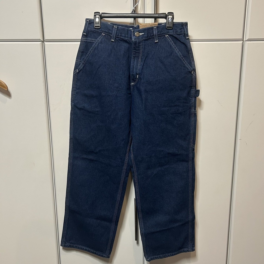 Carhartt B13 DST Loose Original Fit Work Dungaree Jeans Dark Stone Mens 32x28